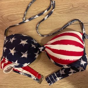 American flag patterned bikini top